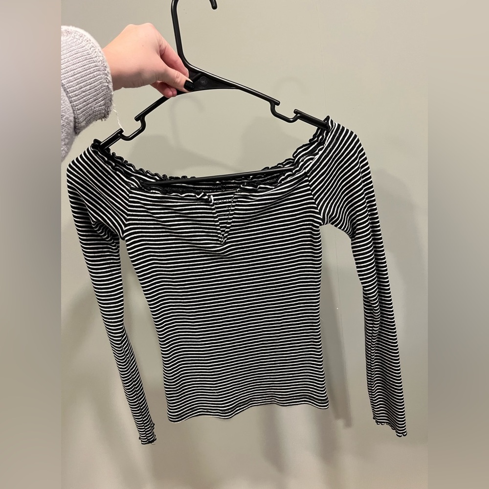 Black and white striped long sleeve